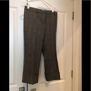 Theory cropped herringbone trousers